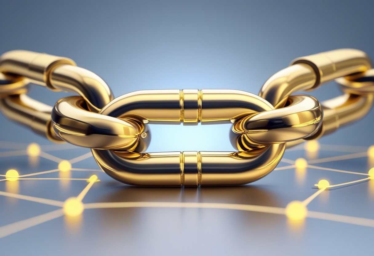 Golden Chain Quality - Interconnected Links and Nodes for SEO Success